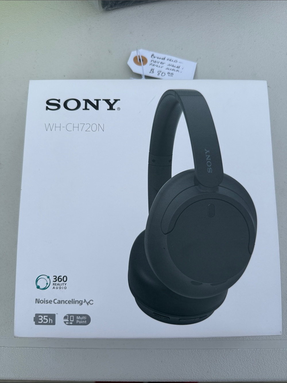 Sony WH-CH720N Wireless Over-Ear Headphones - Black